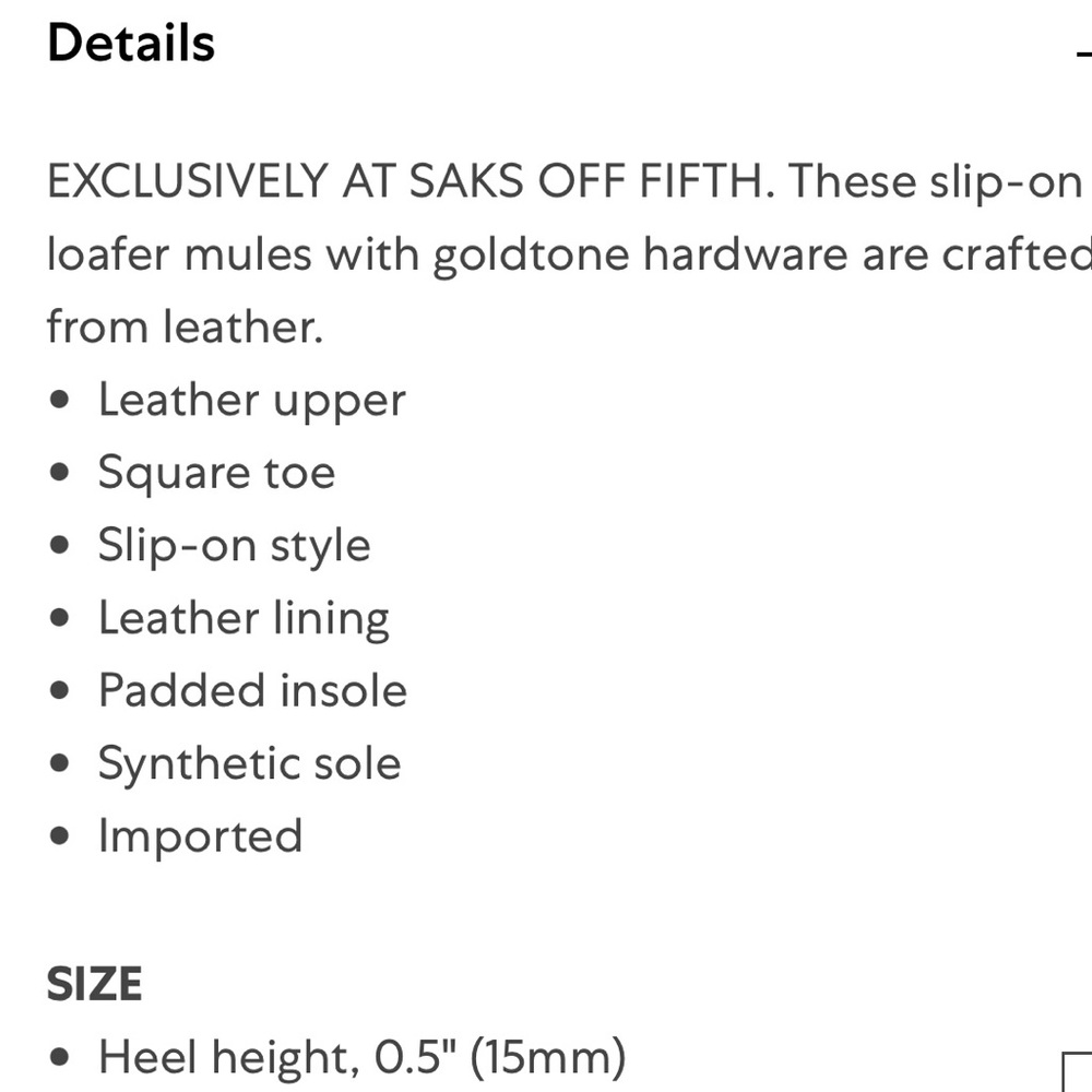 Saks Fifth Avenue Slip-On Leather Loafer Mules - Picture 6 of 7